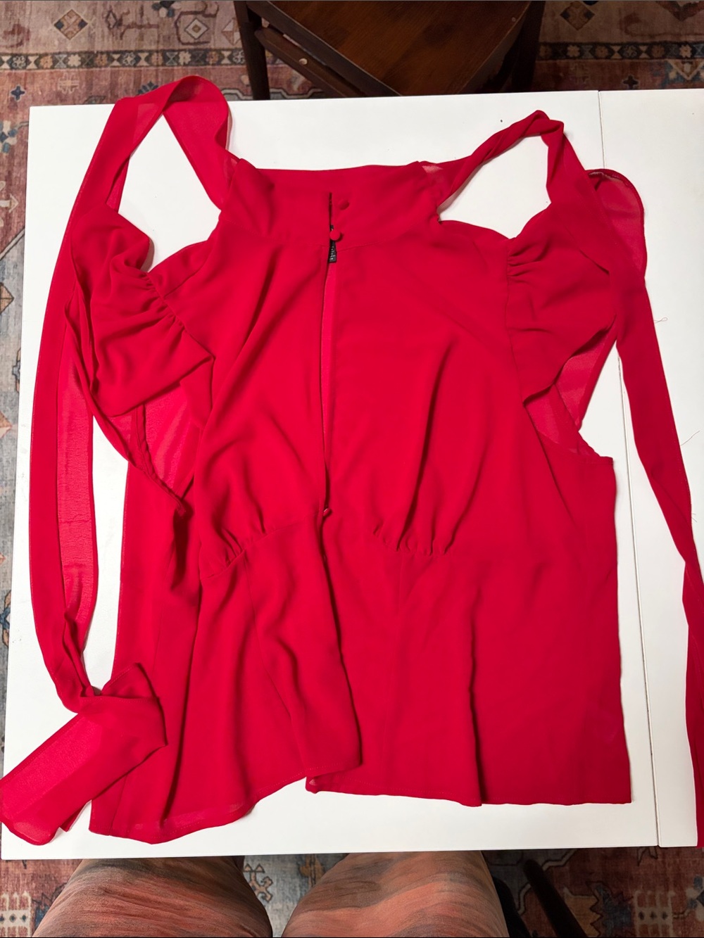Eloquii Bright Red Tie-Strap Camisole
